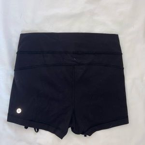 Lululemon Black High Waisted Shorts with Ties